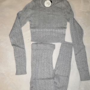 Women's Grey knit two piece set